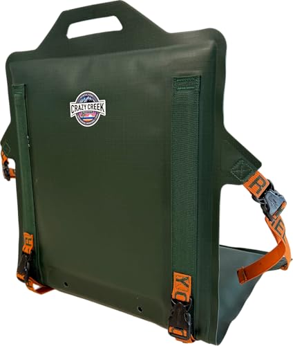 Crazy Creek Canoe Chair IV for Kayaking, Fishing, Camping & More, Detachable for Off The Boat Use, 250 LBS Weight Capacity, Adjustable Straps, Water-Resistant, Forest Green (Forest Green)