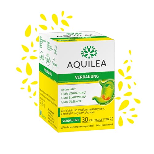 AQUILEA Digestivo 30 Comprimidos Sabor Menta - Para un Bienester Digestivo Total - Complemento Alimenticio