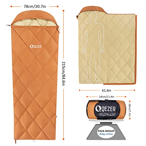 Down-Sleeping-Bag-for-Adults-Teens-40-60-600-Fill-Power-Duck-Down-Ultralight-Sleeping-Bag-Backpacking-Sleeping-Bag-with-Compression-Sack