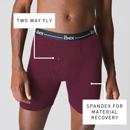 IBEX Men’s Merino Wool Boxer Briefs – Long Inseam Underwear for Hiking, Running, Travel & Everyday Use3