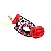 KEPATO Masquerade Death Masks with Red Flowers Lace for Halloween Party,Day of the Dead Sugar Skull Mask,dia de los muertos