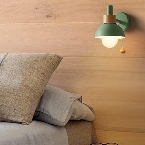 Lámpara de pared de madera para pasillo y pasillos interiores 4