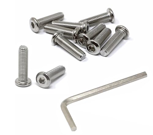 iexcell 10�� M8 x 30mm �X���b�h�s�b�` 1.25mm �X�e�����X�X�`�[�� 304�Z�p�\�P�b�g �t���b�g�w�b�h�L���b�v �l�W �Ƌ�p�l�W �{���g�L�b�g �w�b�h�G�b�W�ʎ�� ���邢�d�グ