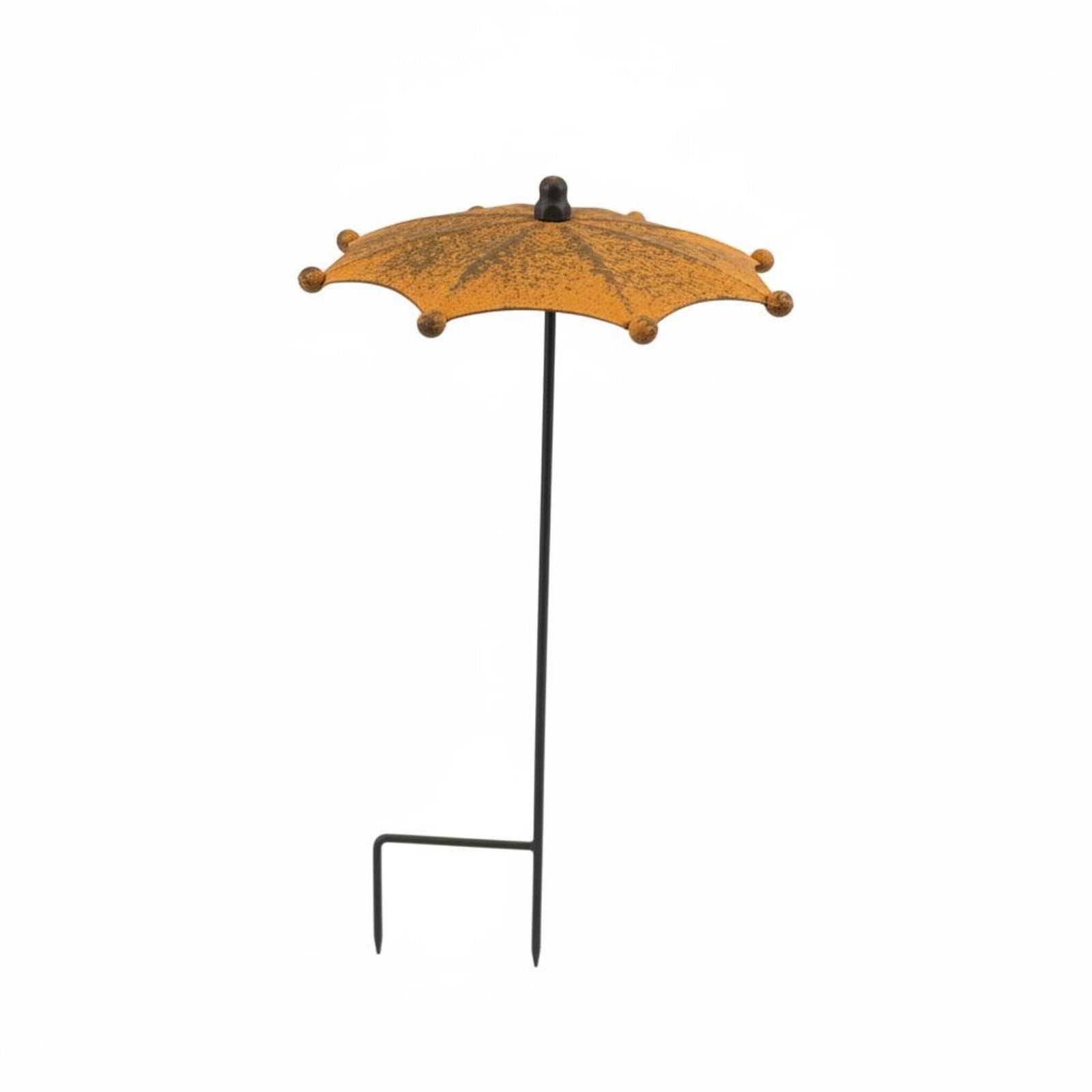 Umbrella Garden Stake Curved Canopy Decorative Garden Stake Speckled Finish Outdoor Decor for Flower Arrangements, Courtyard, Balcony-image-13