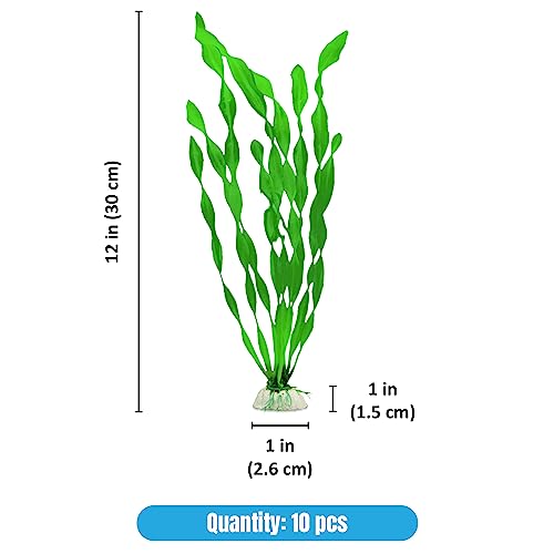 Jor Artificial Vallisneria Spiralis Plant, Aquarium Decor, Create Aquatic Forest, 10-Pcs #TOP6