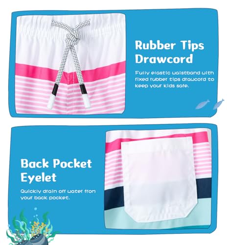 Image of SURF CUZ Surfcuz Little Boys Swim Trunks UPF 50+ Toddler Beach Shorts Swimsuit Kids Quick Dry Swimwear