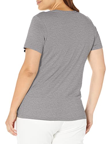 Image of HUE Womens Sleepwell Basic Short Sleeve V-Neck T-Shirt for Lounging Or Sleeping, Made with Temperature Regulating Technology