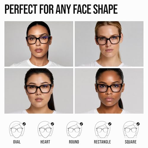 Image of miyya Blue Light Glasses for Women - Oversized UV & Blue Light Blocker Chunky Frames, Stylish Eyewear Access