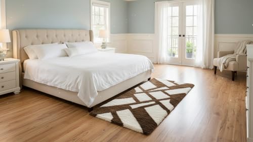 Image of Fluffy Silky Micro Fiber Polyster Carpet /Runner for Bedroom, Study Room, Playing Room, Guest Room ETC. 2x5 Feet, (P-2)