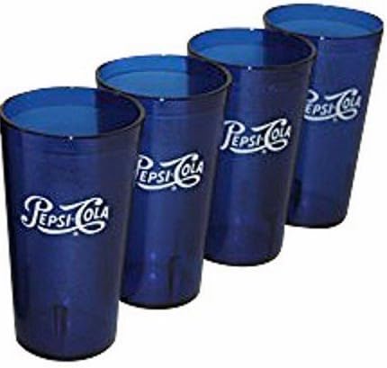 Classic Script Logo Royal Blue Plastic Tumblers Set of 4-16oz - BPA Free - Carlisle Quality Tumblers