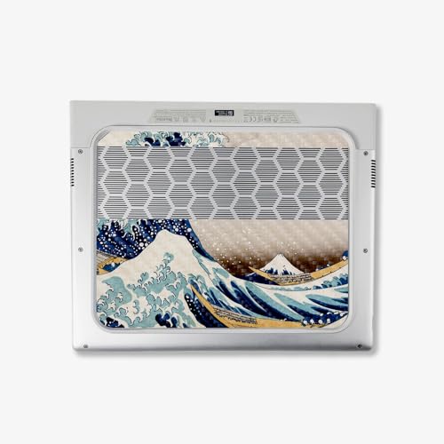 Image of MightySkins Carbon Fiber Skin Compatible with Alienware X14 R2 (2023) Full Wrap Kit - Great Wave of Kanagawa | Protective, Durable Textured Carbon Fiber Finish | Easy to Apply | Made in The USA