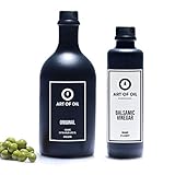 Essig Öl Set | Tolles 500ml Bio Olivenöl und 200ml Balsamico Essig im Eichenfass gereift | Ideal als Feinschmecker Geschenkset