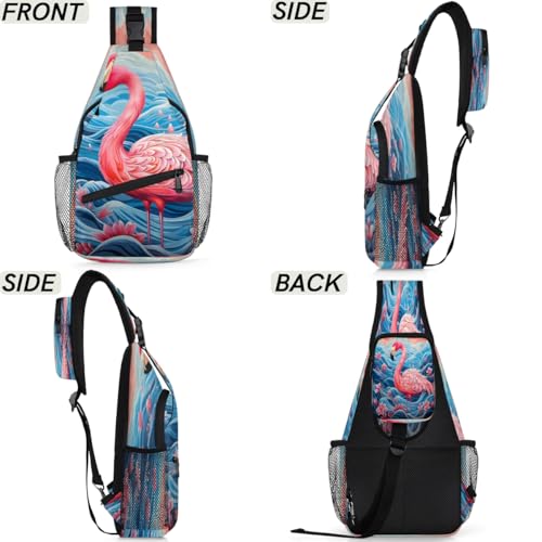 Bolso cruzado unisex sling para senderismo y viaje miniatura 6
