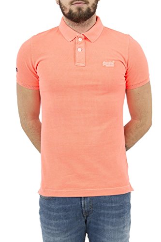 Superdry Vintage Destroy S/S Polo, Rosso (Cobana