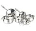 Heim Concept Kitchen Cookware Set W-001 12-Piece Stainless Steel Pots and Pans Set, Cooking Set with Glass Lid