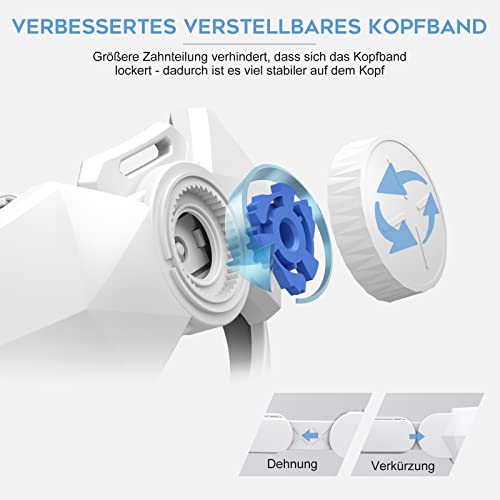 DESTEK Kopfband für Quest 2, Einstellbar Kopfpolster Kopfgurt Ersatz für Quest 2 Elite Strap mit Silikon-Gesichtsabdeckung, Linsenabdeckung, Komfortables Gleichgewicht und Halt - Image 4