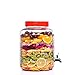 TONGSH Dispenser for Bevande e Bevande in Vetro Mason Jar con Rubinetto in Acciaio Inossidabile (Size : 25L)