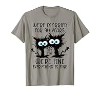 You are looking for gifts for the 40th wedding anniversary for your spouse, couple, husband or wife? Gift ideas for the 40th wedding anniversary you have many, but so far there was nothing suitable? The design with the quote We're Married For 40 Year...