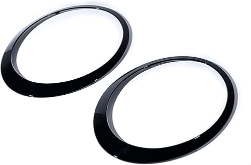 Miniatura 6 de Anillos de ajuste para faros delanteros izquierdo y derecho, repuesto original para BMW Mini Cooper 2007-2015 R55 R56 R57 R58 R59 (negro brillante)