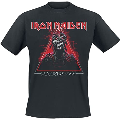 Iron Maiden Mummy Triangle Homme T-Shirt Manches Courtes Noir XXL 100% Coton Regular/Coupe Standard