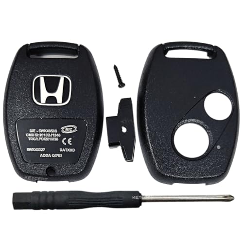 Image of KEYCEPT 2 Button Key Shell for Honda Amaze, BRV, CRV, Accord, City, Civic, Brio, Jazz, IV-Tec and Other Models - Durable Key housing /Body /case Replacement (Keyshell)