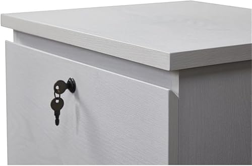 Miniatura 6 de kowo Archivador de madera de 2 cajones con cerradura, soporte para impresora, archivador vertical para documentos de tamaño A4, carta y legal para