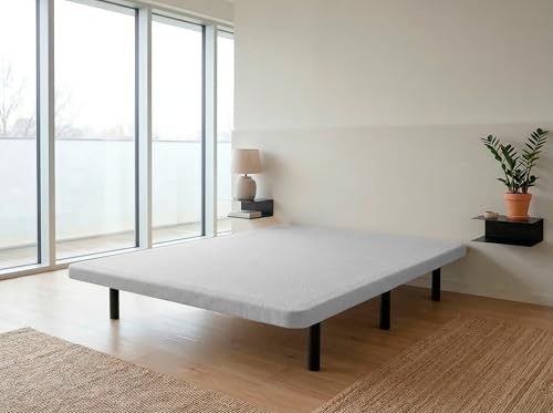 Koen Home Base tapizada 180 x 200 cm (Dúo) Blanco - Patas 35 cm - Tejido 3D Antideslizante - Estructura Resistente - 100% Transpirable - Compatible con Cualquier colchón