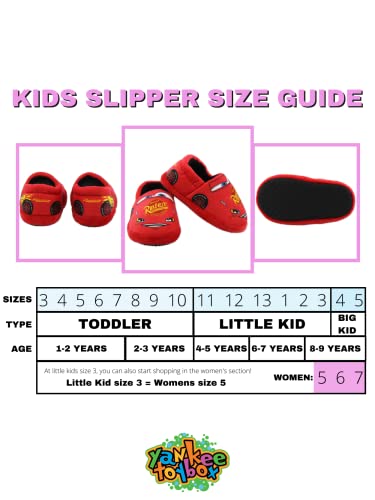 Disney Cars Lightning Mcqueen Racecar Toddler Boys Plush Aline Slippers (Red/Multi, 5-6 M Us Toddler) #TOP1