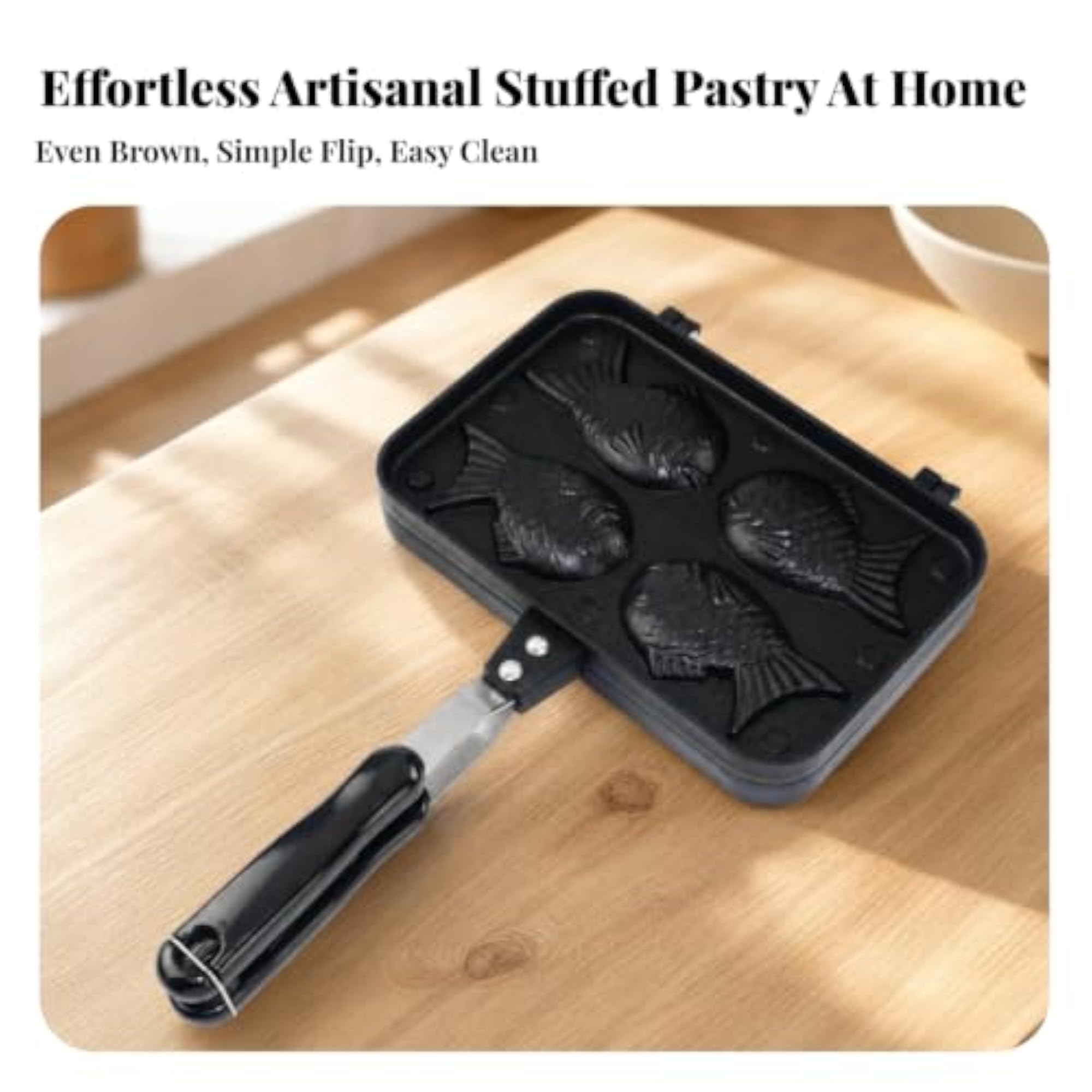 Non-Stick Taiyaki Pan, Easy to Use Baking Mold