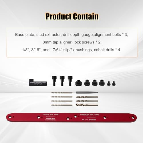 RYANSTAR RACING Precision Manifold Removal Tool Manifold Drill Template Compatible with GM/Chevy LSIII 4.8L, 5.3L, 6.0L 1999-2007 Safely Extract Exhaust Bolts Without Cylinder Head Damage 71400 by RYANSTAR RACING - Image 5