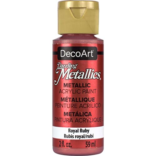 Image of DecoArt Dazzling Metallics 2-Ounce Royal Ruby Acrylic Paint, Red