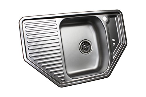Preisvergleich Produktbild Design Edelstahl Küchenspüle Edelstahlspüle Einbauspüle Spüle 78x50cm