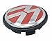Lingyi Wheel Center Hub Caps 65mm Wheel Hub Cover Replacements Logo Badges Emblems for VW P/N:3B7 601 171, Red,4pcs