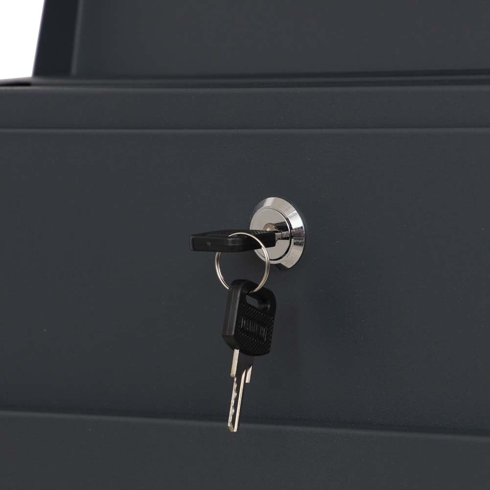 SBS-SPB-3 Design Standing Letter Box with Newspaper Compartment Freestanding Anthracite