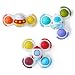LiKee Strong Suction Cup Fidget Rotating Sensory Bath Toys for Baby Christmas Stocking Stuffers, Airplane Car Travel Table & Window Toys for Toddler Boys and Girls, 10+ Months