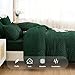 Andency King Size Comforter Set 7 Pieces Dark Emerald Green - Bed in a Bag King Boho Lightweight Fluffy Tufted Bedding Comforter Sets with Quilt Comforter, Sheets, Pillowcases & Shams