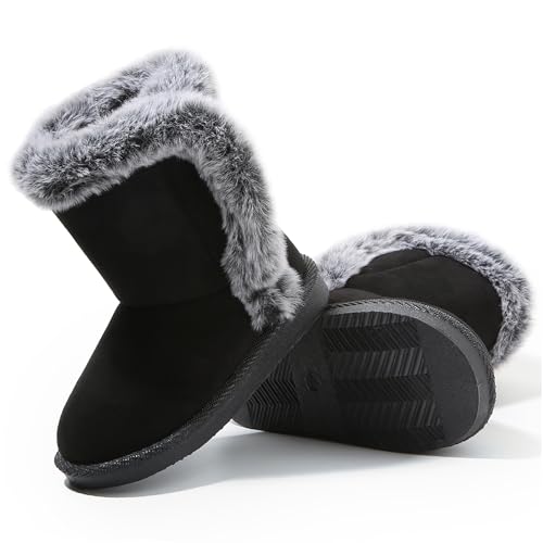Image of Femizee Girls Boys Warm Winter Boots Kids Outdoor Snow Boots(Toddler /Little Kid)