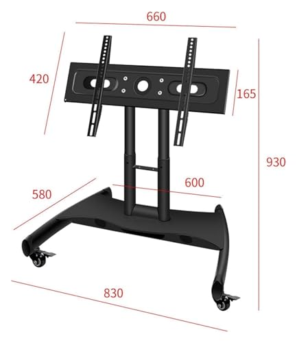 Soporte móvil para TV con ruedas y ajuste multifunción miniatura 6