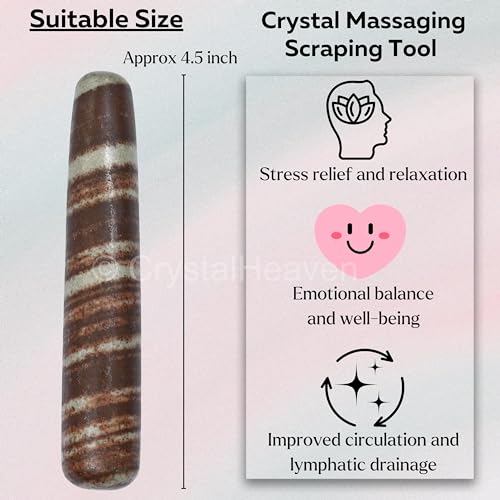 Image of Shiva Lingam Narmada Stone Crystal Wand - Smooth Crystal Wand for Energy Healing, Chakra Balancing, Meditation and Home Decor - Crystals and Healing Stones for Gift