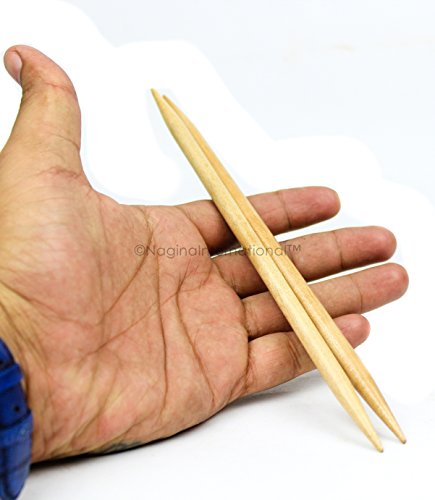 Image of Double Point Rosewood Crafted Premium Knitting Needles | Yarn Storage & Crocheting Accessories | Nagina International (Maple, 5mm)