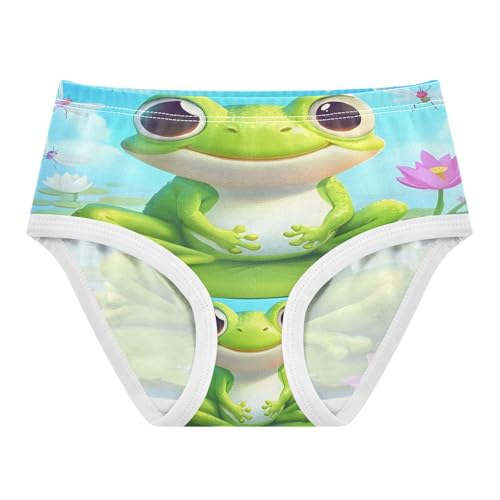 Cute Frogs Lotus Flower Toddler Girls's Underwear 2T 202b8989