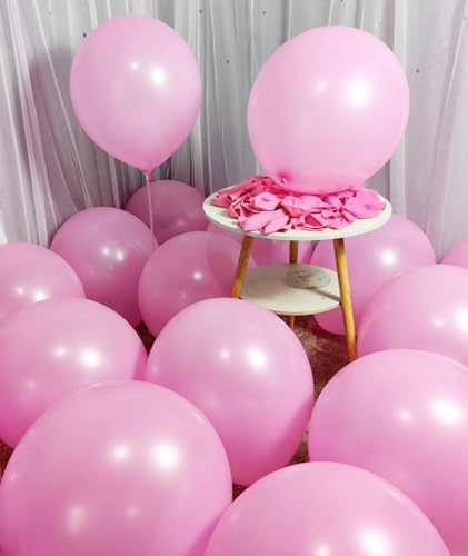 Image of 90 Pack Pink Balloons 18 Inch Pink Latex Large Balloons - Various Party Decorations