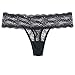b.tempt'd by Wacoal Women's Lace Kiss Thong Panty, Night, Large