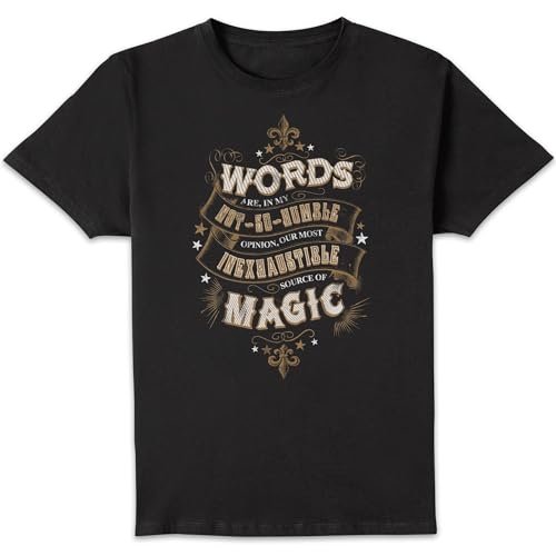 Image of Harry Potter Words are, in My Not So Humble Opinion Men's T-Shirt - Black 4XL