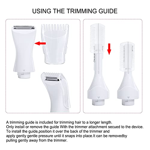 Electric Razor For Women,Painless 6 In 1 Womens Electric Face Shavers For Body Hair Removal,Depilacion For Brow,Nose,Legs,Underarms Bikini Area,Wet&Dry,Detachable Head Rechargeable Pubic Hair Trimmer #TOP7