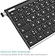 Arteck Kabellose Tastatur, Deutsches QWERTZ Layout Edelstahl Wiederaufladbare USB Anschluss 2,4 GHz Kabellos Tastatur mit Multimedia, Kompatibel mit PC, Computer, Notebook, Laptop, Windows 11, 10, 8