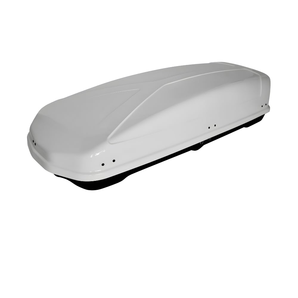 Roof Box White Glossy Farad Koral 480L – 75 Kg Load, 5-Year Protection, Double Side Opening, Waterproof Hard Top, Versatile Capacity, Skis & Cargo, Lockable, Aerodynamic.-image-7