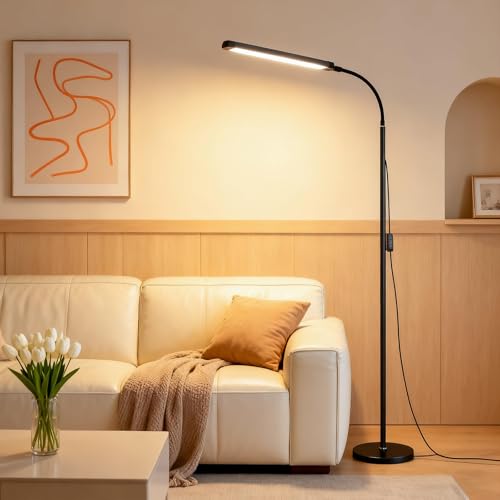 Bright 12W LED Dimming Floor Lamp with Gooseneck