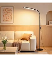 Bright 12W LED Flicker-Free Eye Protection Dimming Floor Lamp,3000-6000k,Gooseneck adjustable Sta...