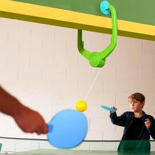 Image of Table Tennis Set - LETEST Game for KI Indoor Hanging Table Tennis Trainer for - Indoor Sports Toy for Kids Activities, Gifting, and Skill Development Extra 3 Bolls - Age 6 (A Multi)